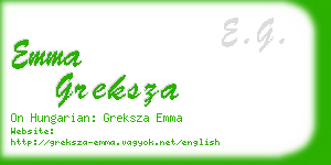 emma greksza business card